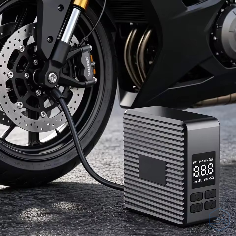 Cordless Portable Tire Inflator – 150 PSI Digital Air Pump with Preset Auto-Stop